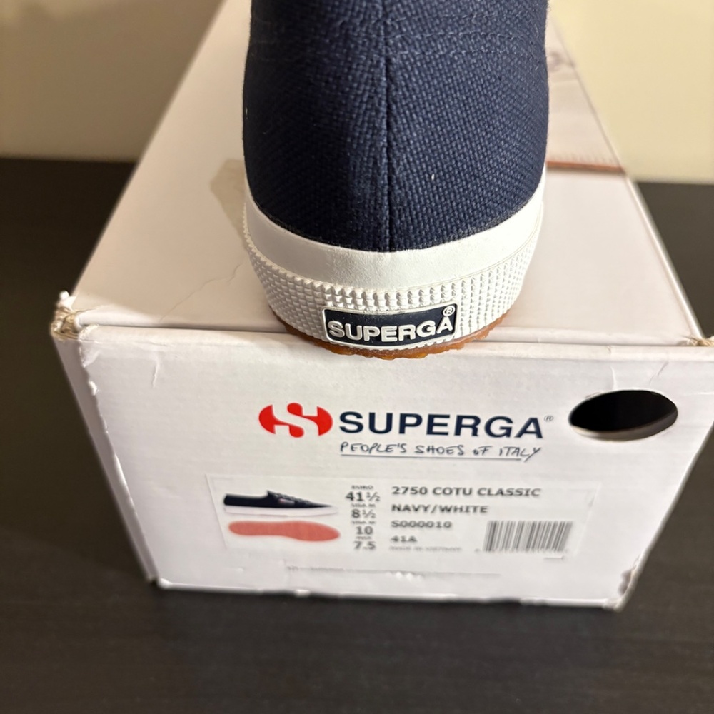 Superga 2750 Classic Sneaker in Navy Blue Size 41 1/2 - Picture 5 of 5